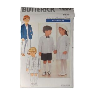 Butterick 4580 Vintage Children's Formal Wear Sewing Pattern Jacket Shorts Dress